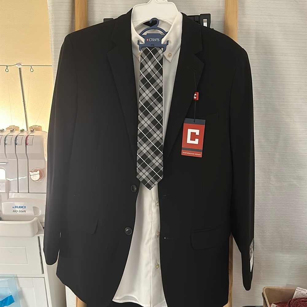 NWT- Chaps Performance Series Black Blazer, Boy’s Size 18
